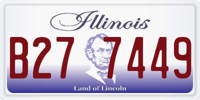 IL license plate B277449