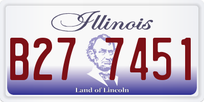 IL license plate B277451