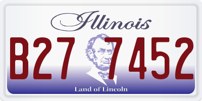 IL license plate B277452