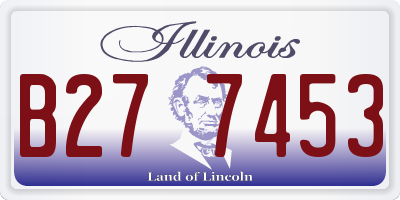 IL license plate B277453