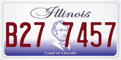 IL license plate B277457