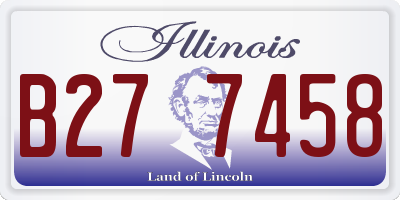 IL license plate B277458