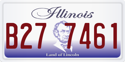 IL license plate B277461