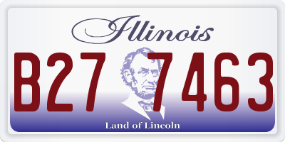IL license plate B277463
