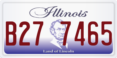 IL license plate B277465