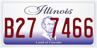 IL license plate B277466