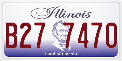 IL license plate B277470