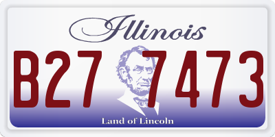 IL license plate B277473