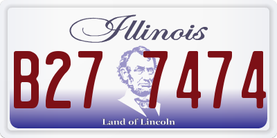 IL license plate B277474