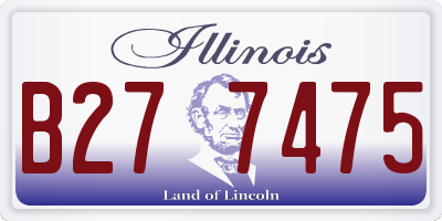 IL license plate B277475