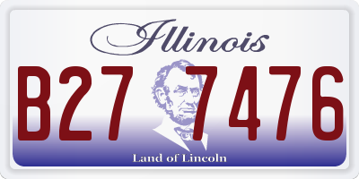 IL license plate B277476