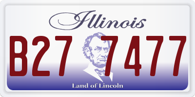 IL license plate B277477