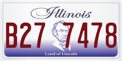 IL license plate B277478