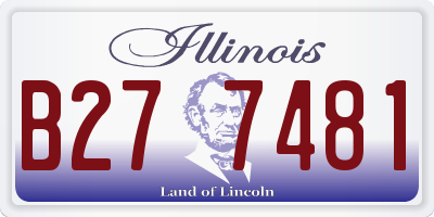 IL license plate B277481
