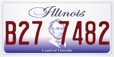 IL license plate B277482