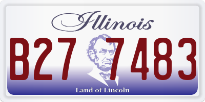 IL license plate B277483