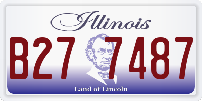 IL license plate B277487