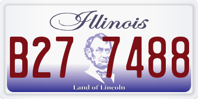 IL license plate B277488