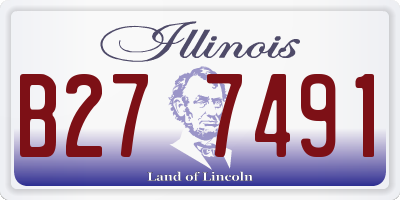 IL license plate B277491