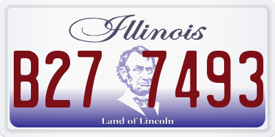 IL license plate B277493