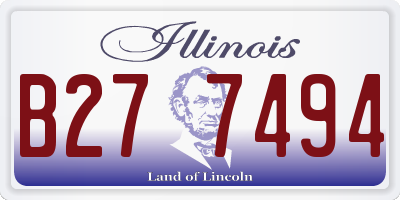 IL license plate B277494