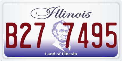 IL license plate B277495