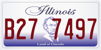 IL license plate B277497