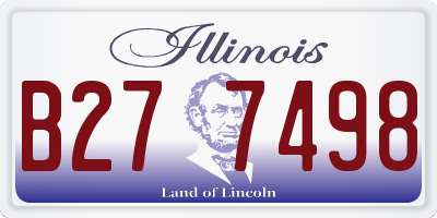 IL license plate B277498