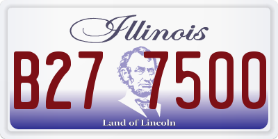 IL license plate B277500