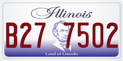 IL license plate B277502