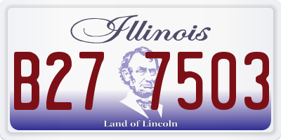 IL license plate B277503