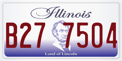 IL license plate B277504
