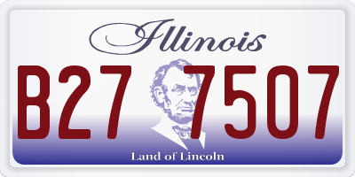IL license plate B277507