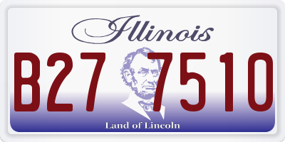 IL license plate B277510