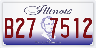 IL license plate B277512