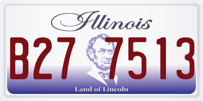 IL license plate B277513