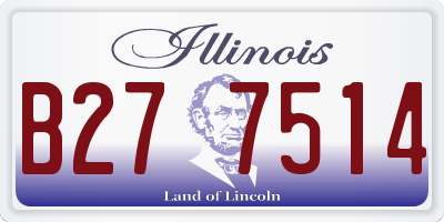 IL license plate B277514