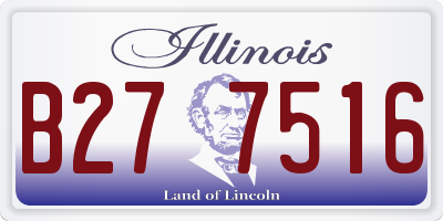 IL license plate B277516