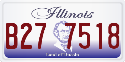 IL license plate B277518