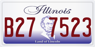 IL license plate B277523