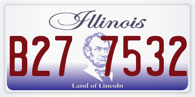 IL license plate B277532