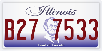 IL license plate B277533