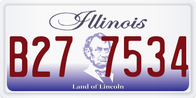 IL license plate B277534