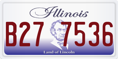 IL license plate B277536