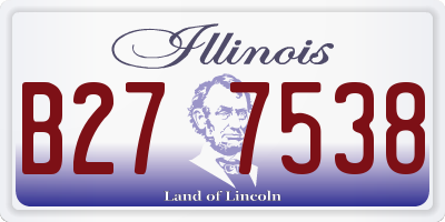 IL license plate B277538