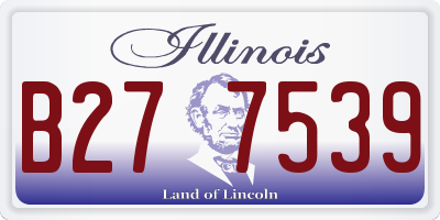 IL license plate B277539