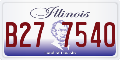 IL license plate B277540
