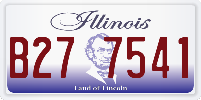 IL license plate B277541