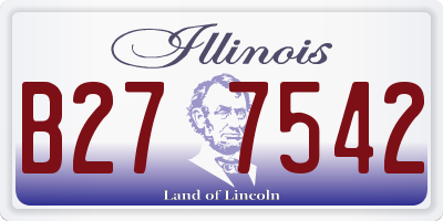 IL license plate B277542