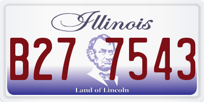 IL license plate B277543